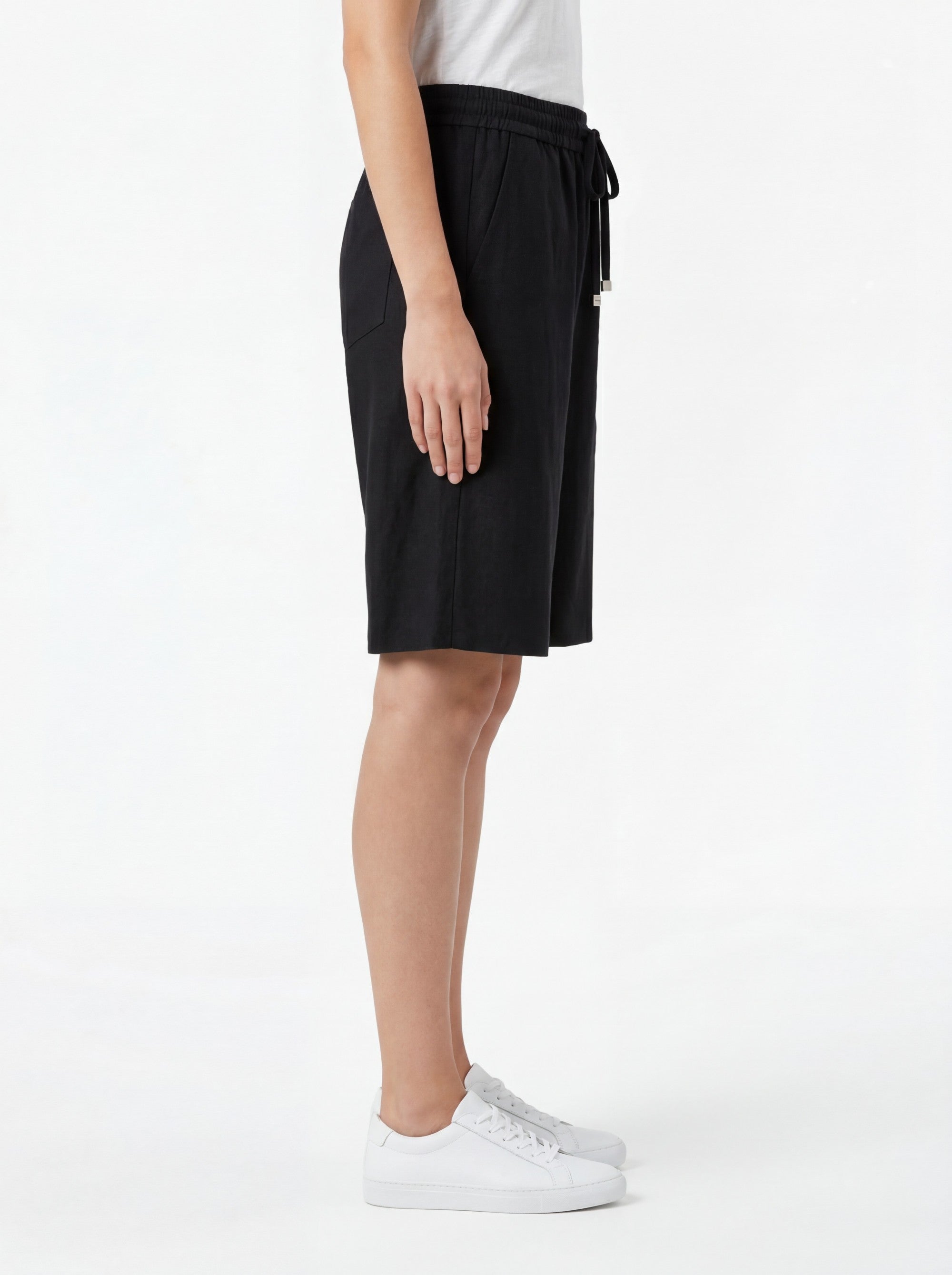 Stehmann Roma Culotte Bermuda schwarz Leinen-Mix