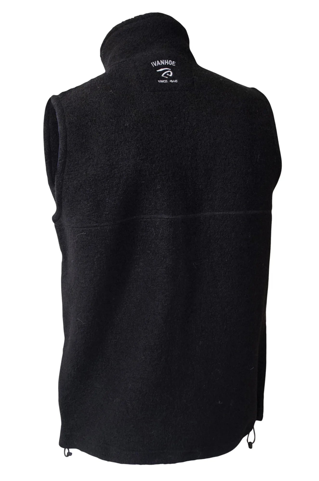 Ivanhoe Västar Dante Vest Wollweste Black Reissverschluss