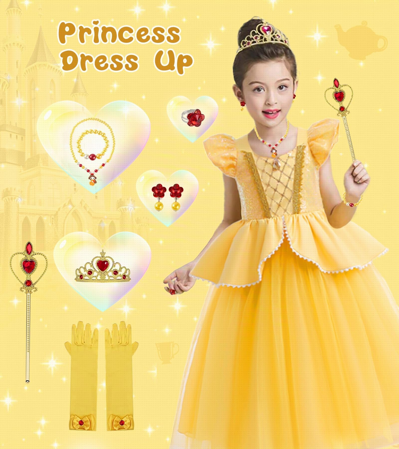 YYDSXK Belle Prinzessin Kleid 110 Style 2 Set