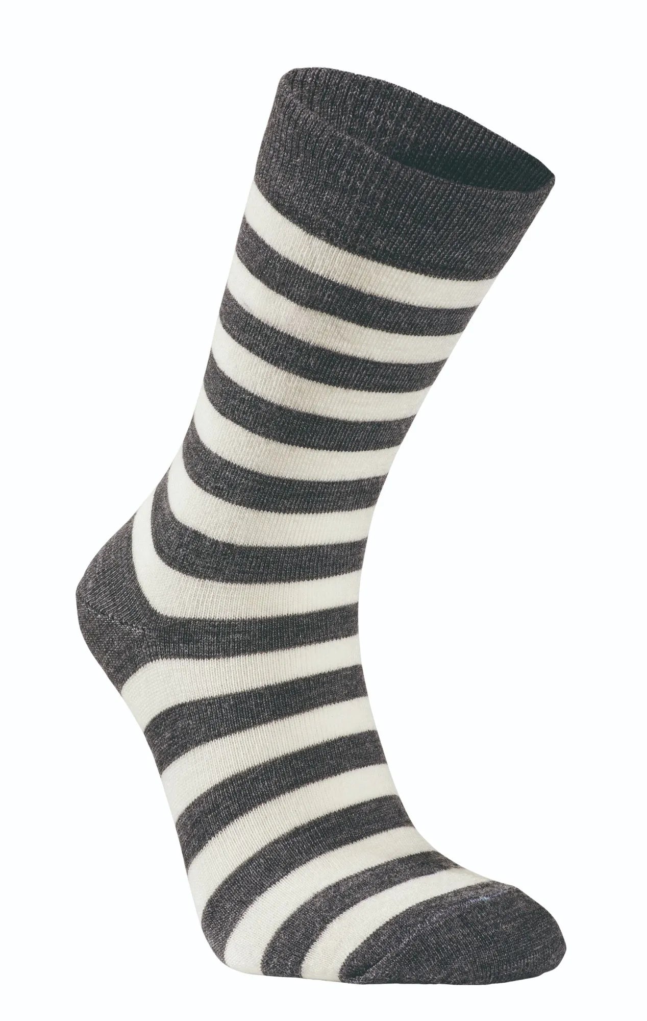 Ivanhoe Wool Sock Stripe Wollsocken Grey