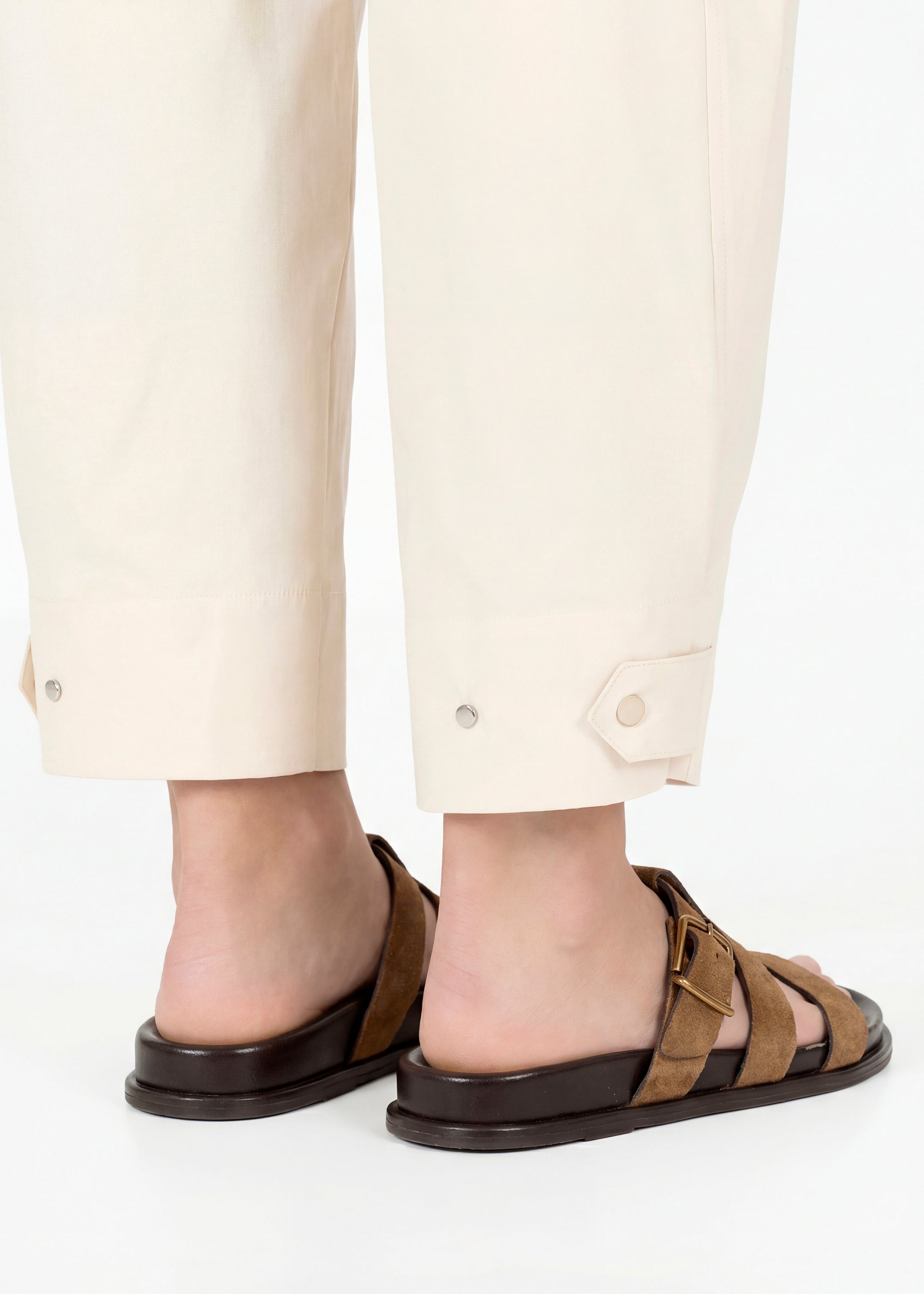 Stehmann Oliveira Straight Fit Hose burrata 7/8 Cotton
