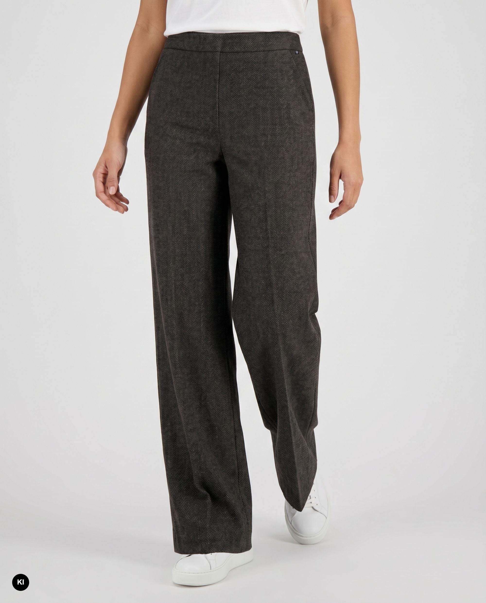 Stehmann Flanna Straight Fit Jerseyhose coffee bean Tweed