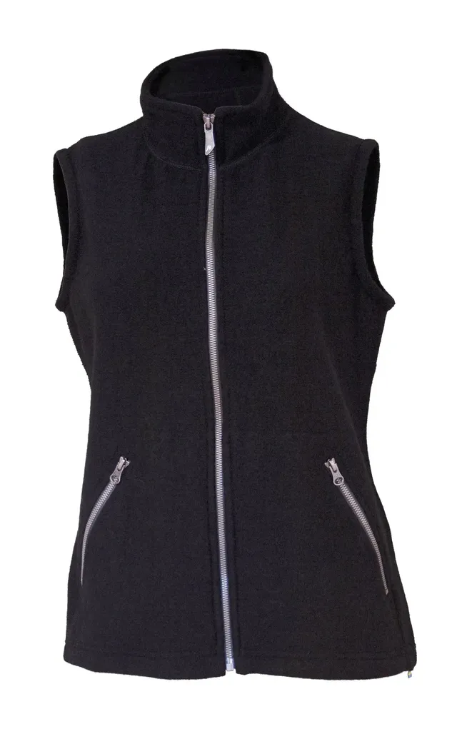 Ivanhoe Flora Vest Wollweste 38 Black 60% Filzwolle