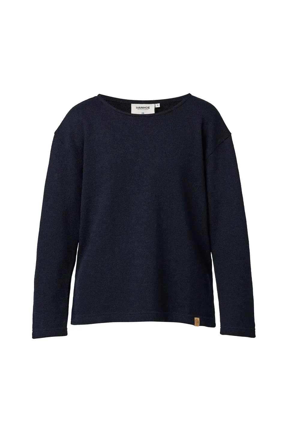 Ivanhoe GY Bystad Solid Wollpullover Navy 60% Wolle