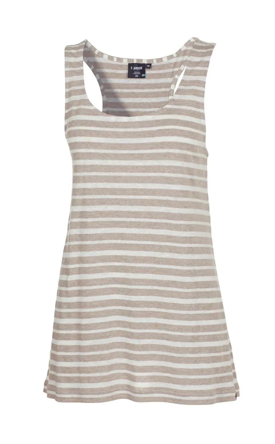 Ivanhoe Viv Tank Top Damen sand Leinen Viskose Boxerschnitt