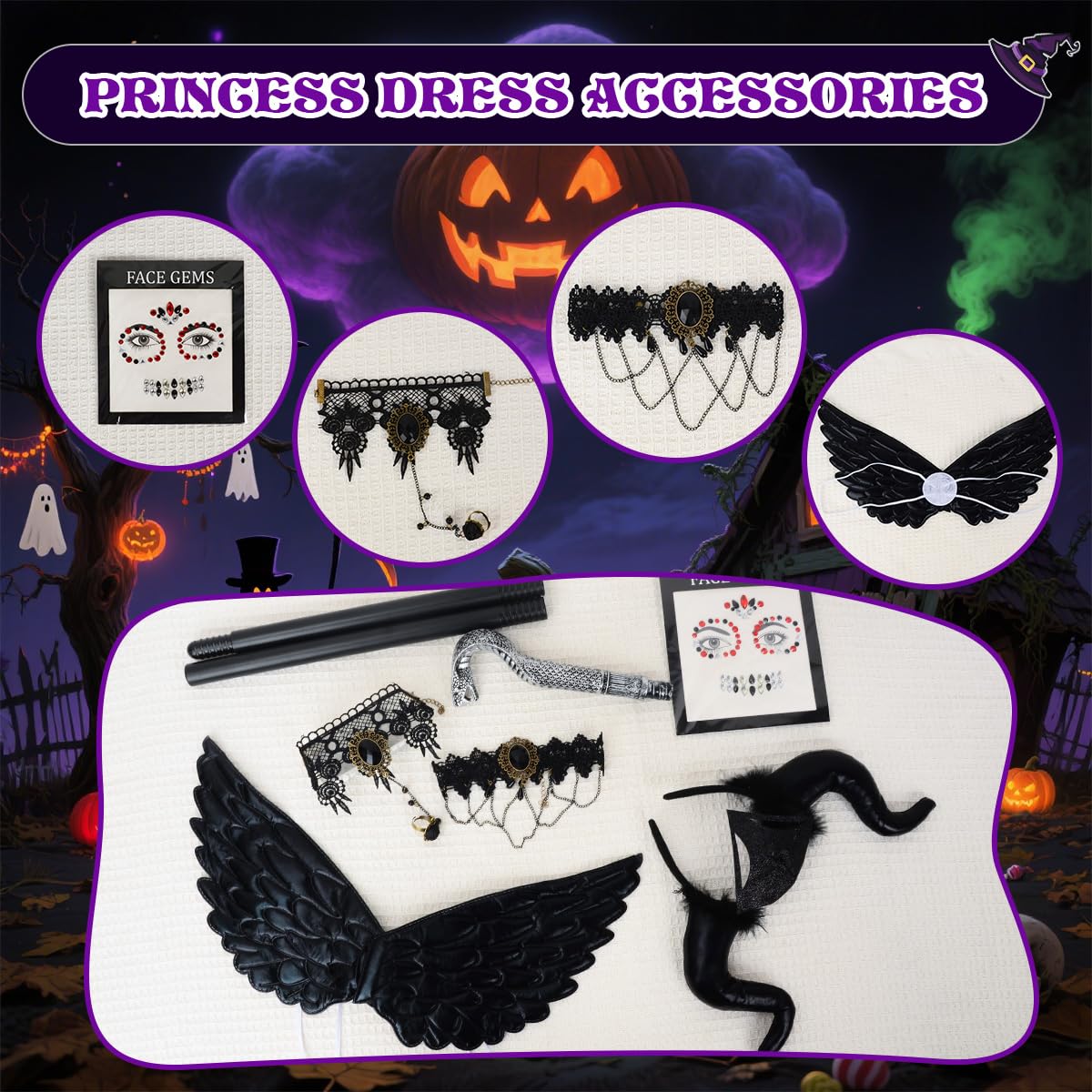YYDSXK Maleficent Kostüm Kinder 120 Hexenkleid mit Flügel