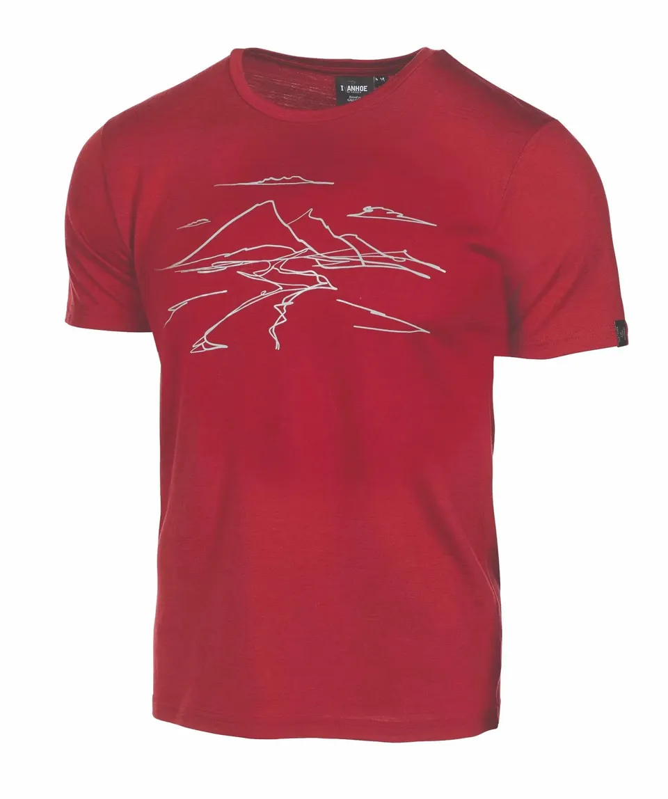 Ivanhoe Ceasar Mountain Merino T-Shirt Royal Cherry Herren