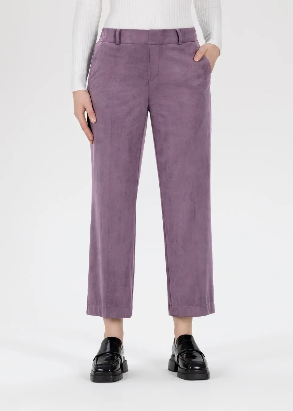 Stehmann Fenja Culotte Wildlederoptik dark violet Lila