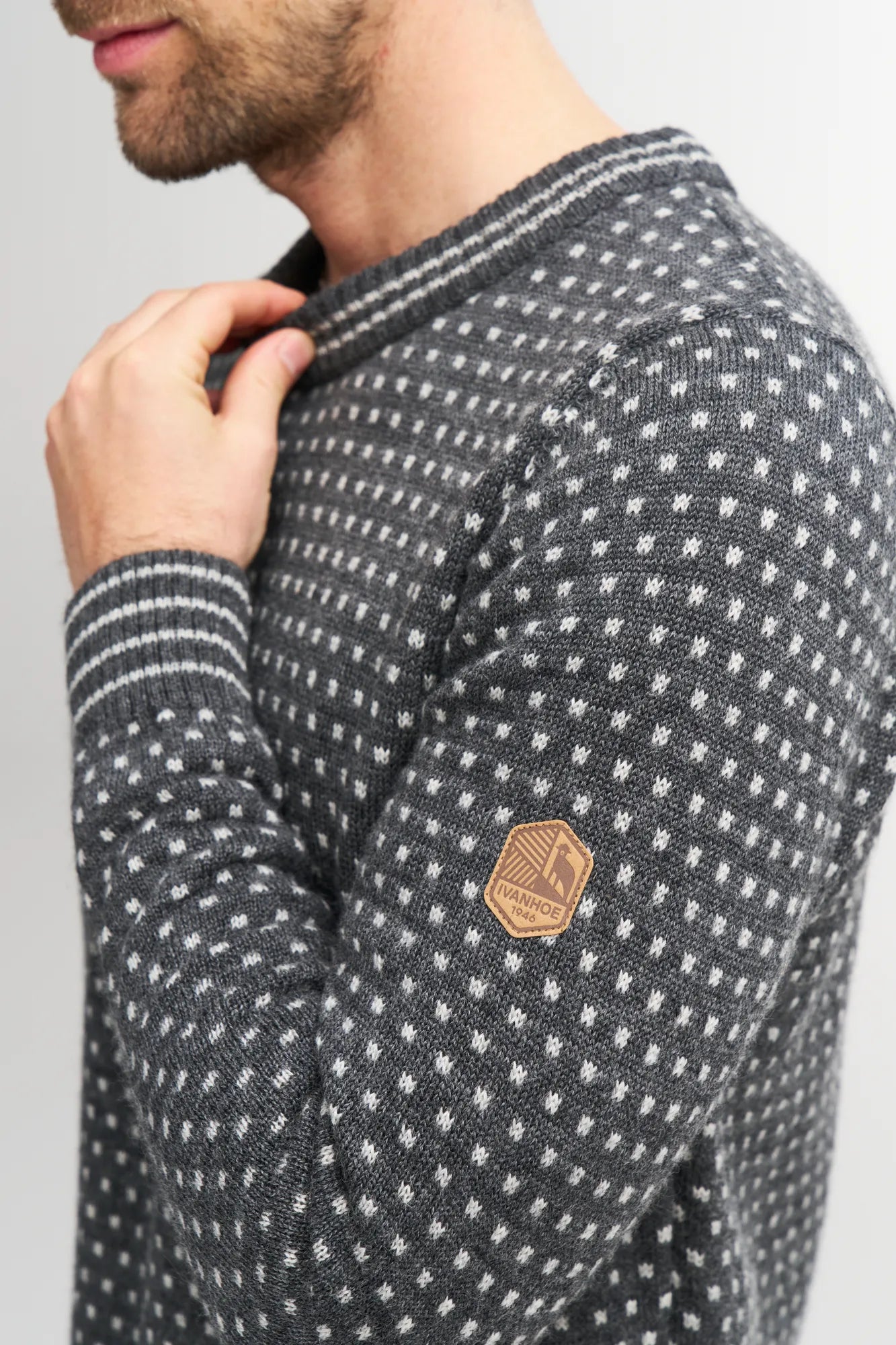 Ivanhoe Sverre Crewneck Wollpullover Navy