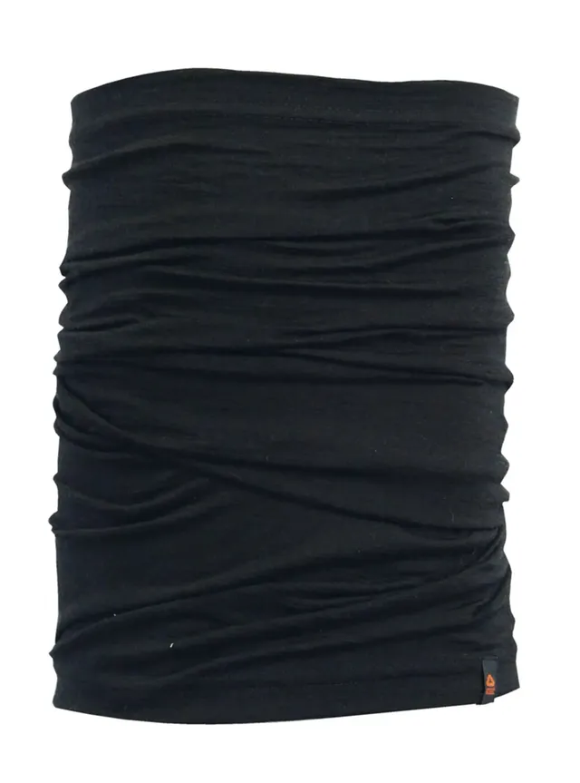 Ivanhoe Underwool Tube Schal Unisex Black Merinowolle