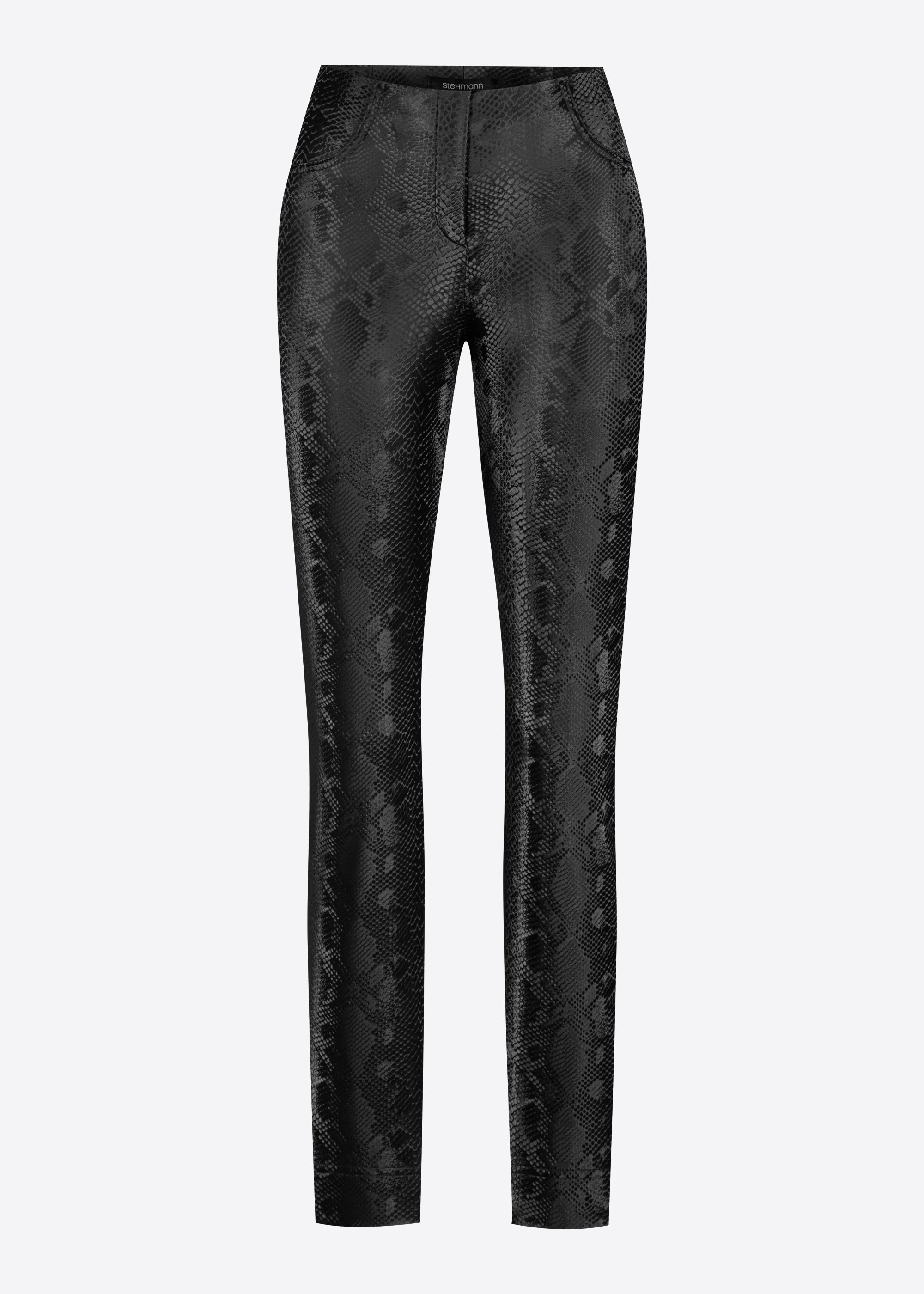 Stehmann Loli 7/8 Slim Fit Hose schwarz Shiny Snake
