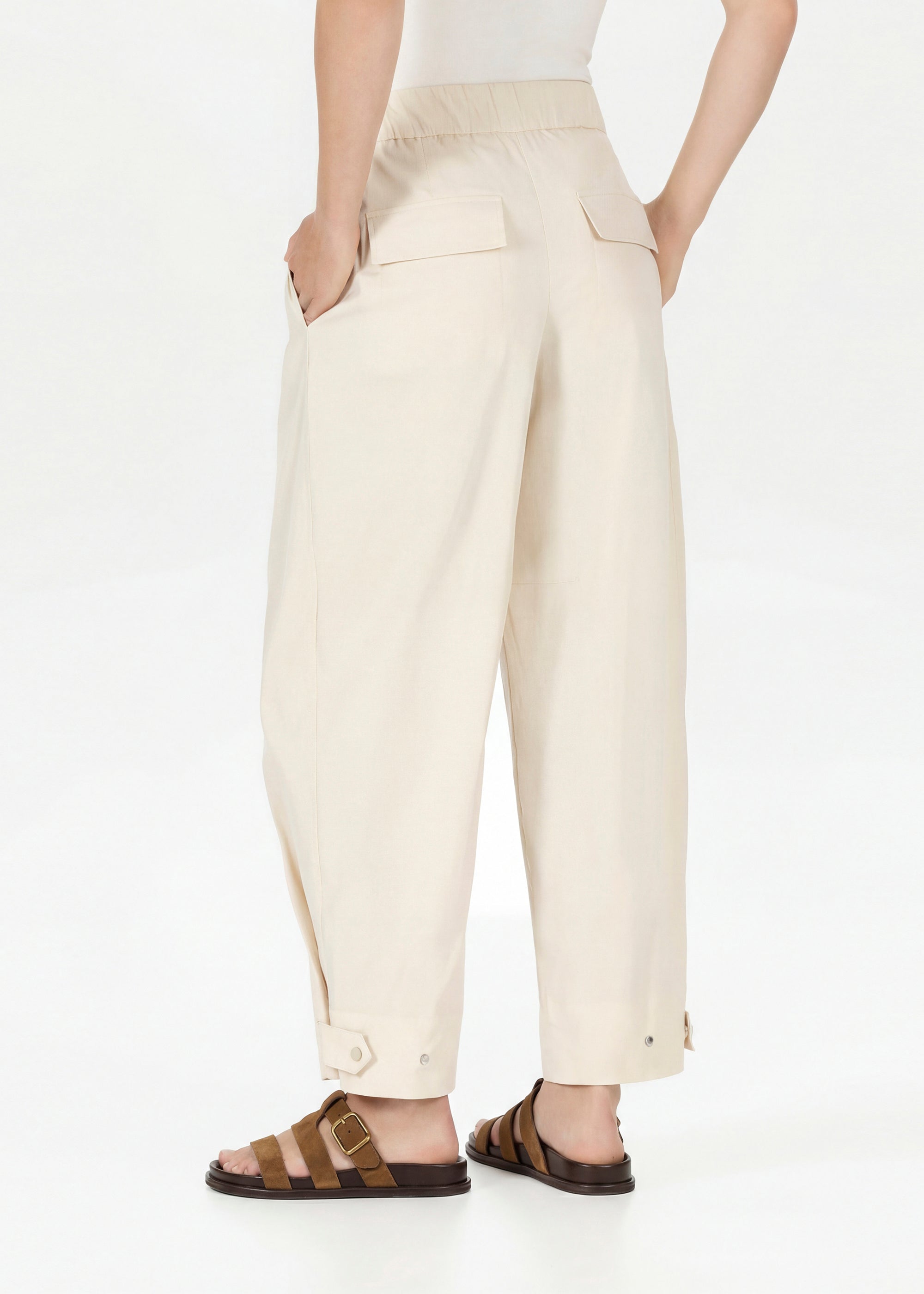 Stehmann Oliveira Straight Fit Hose burrata 7/8 Cotton