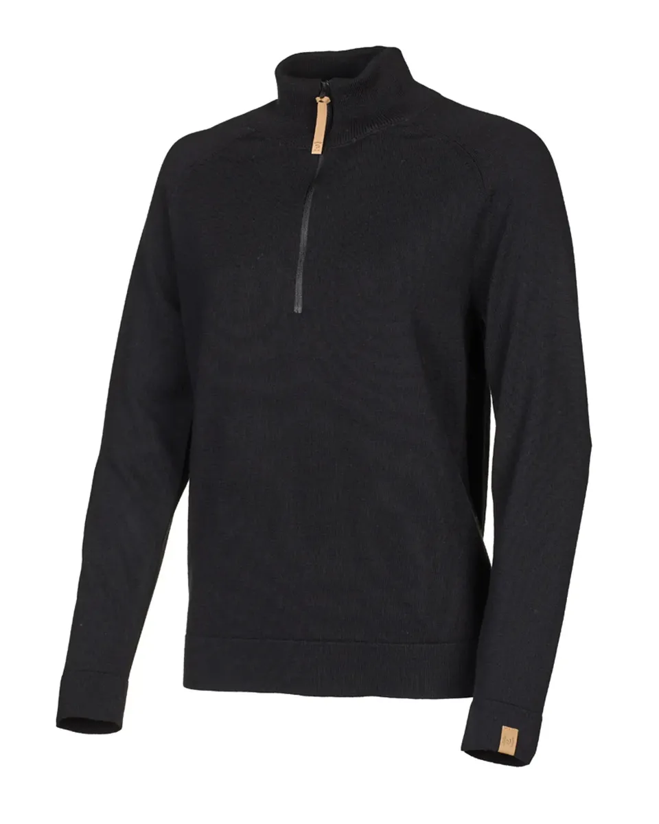 Ivanhoe Billie Half Zip Wollpullover Black 36 Merino