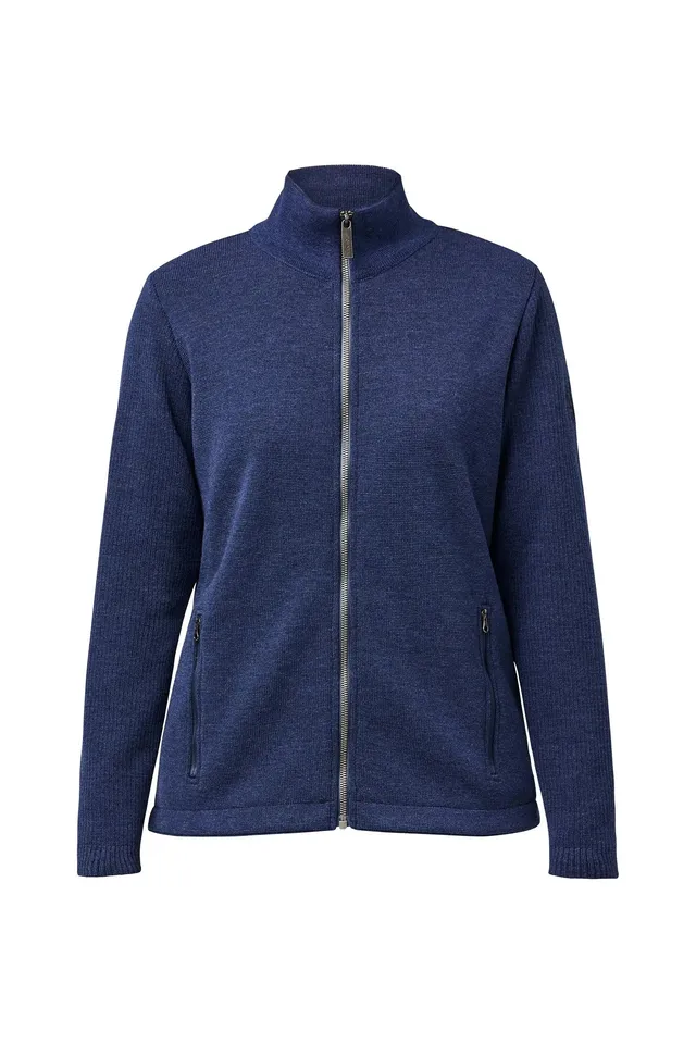Ivanhoe Harriet Windbreaker Damen Wolljacke Steelblue Merino