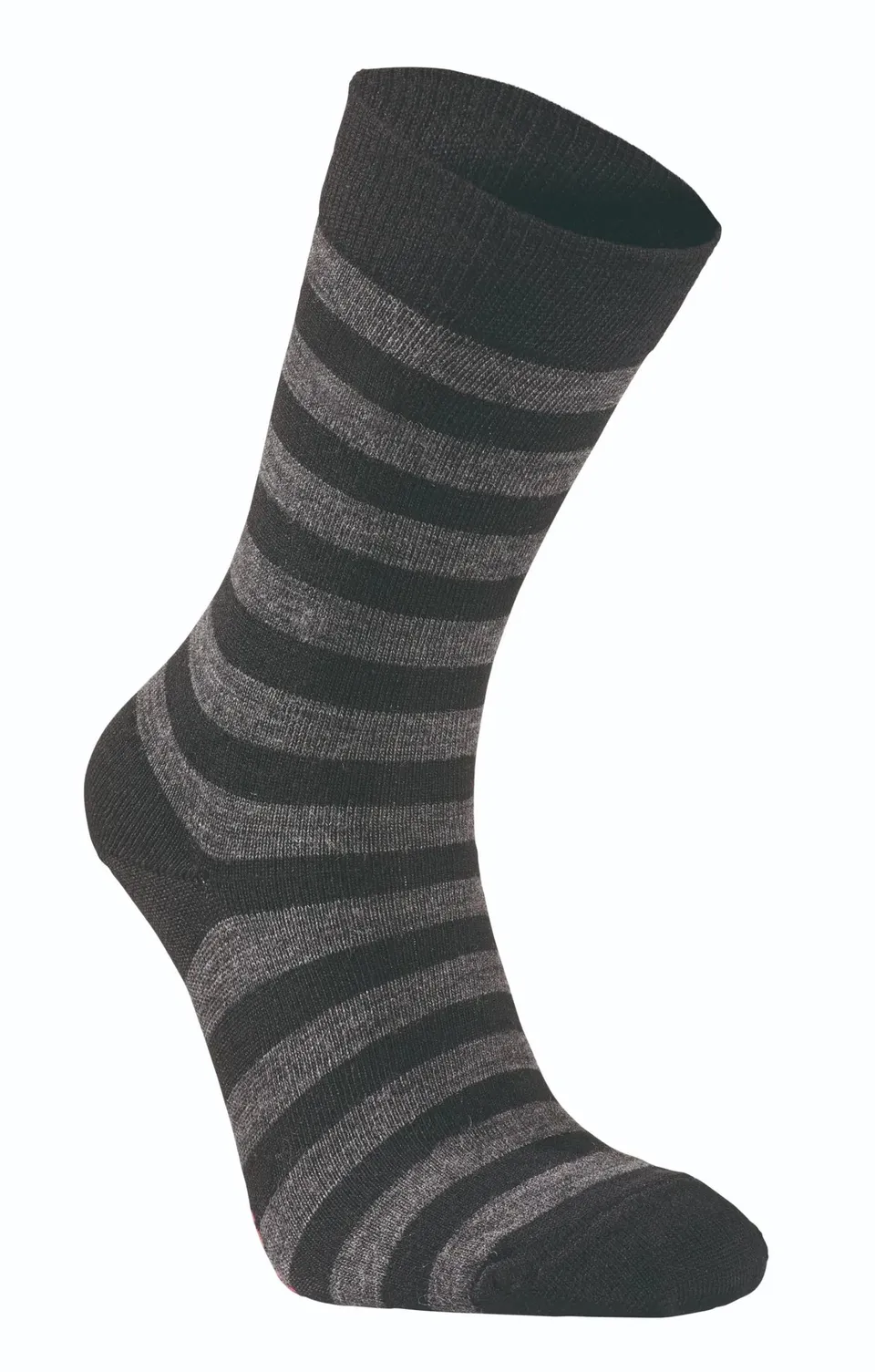 Ivanhoe Wool Sock Stripe Wollsocken Schwarz Geringelt