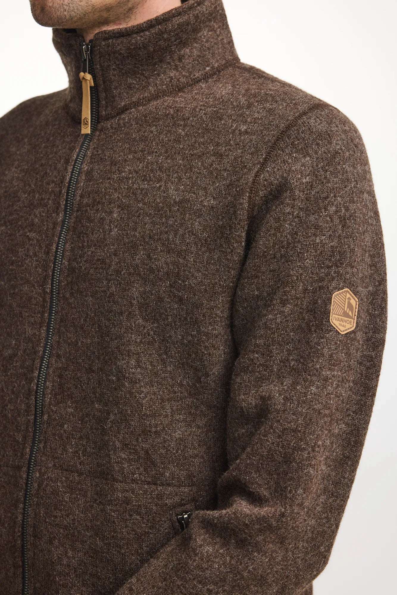 Ivanhoe NLS Sap Full Zip Wolljacke Chocolate S-XXL