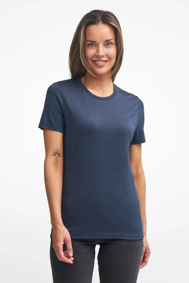 Ivanhoe Underwool Cilla T-Shirt Steelblue Gr. 38 Merino
