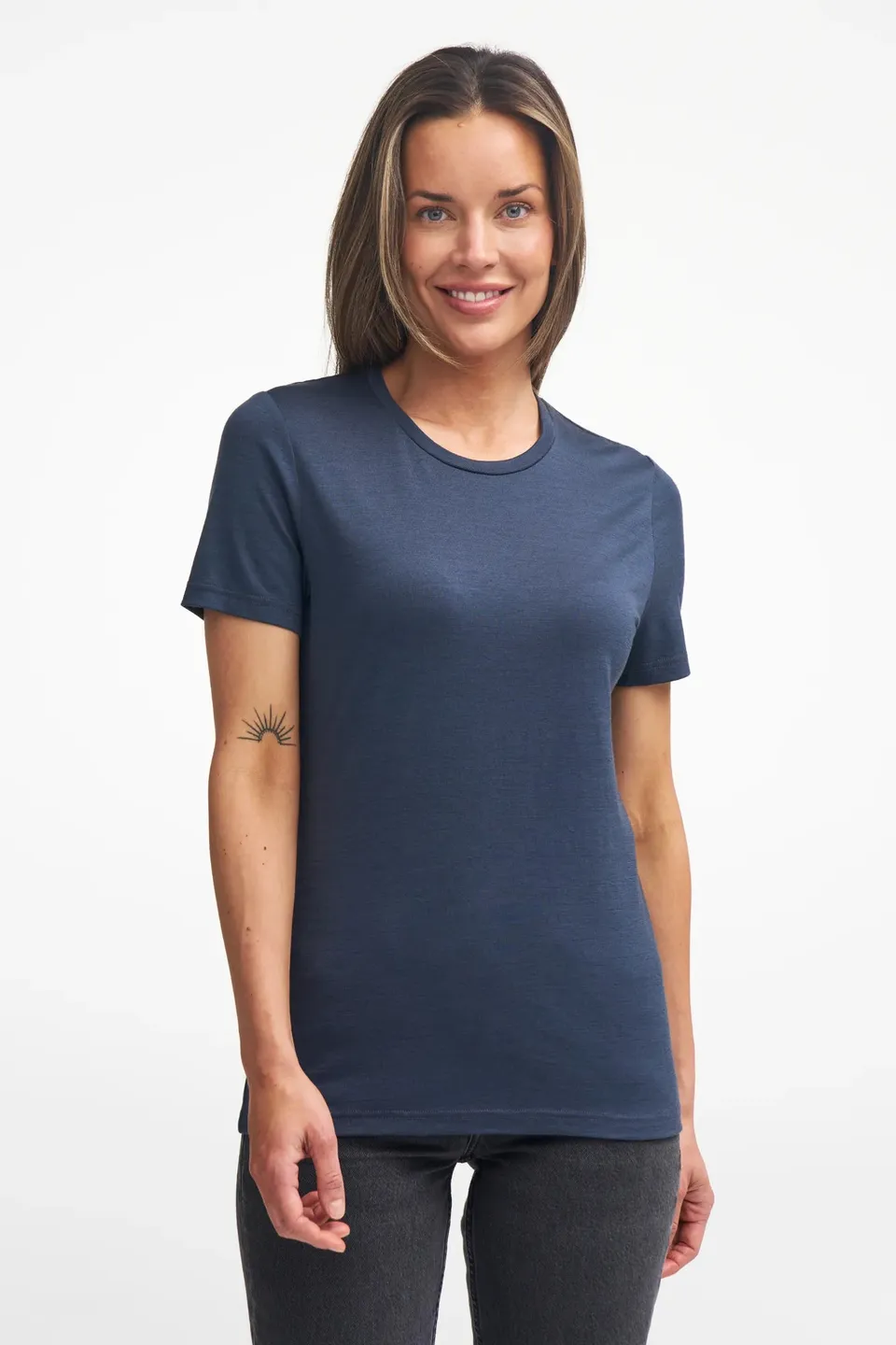 Ivanhoe Underwool Cilla T-Shirt Steelblue Gr. 38 Merino