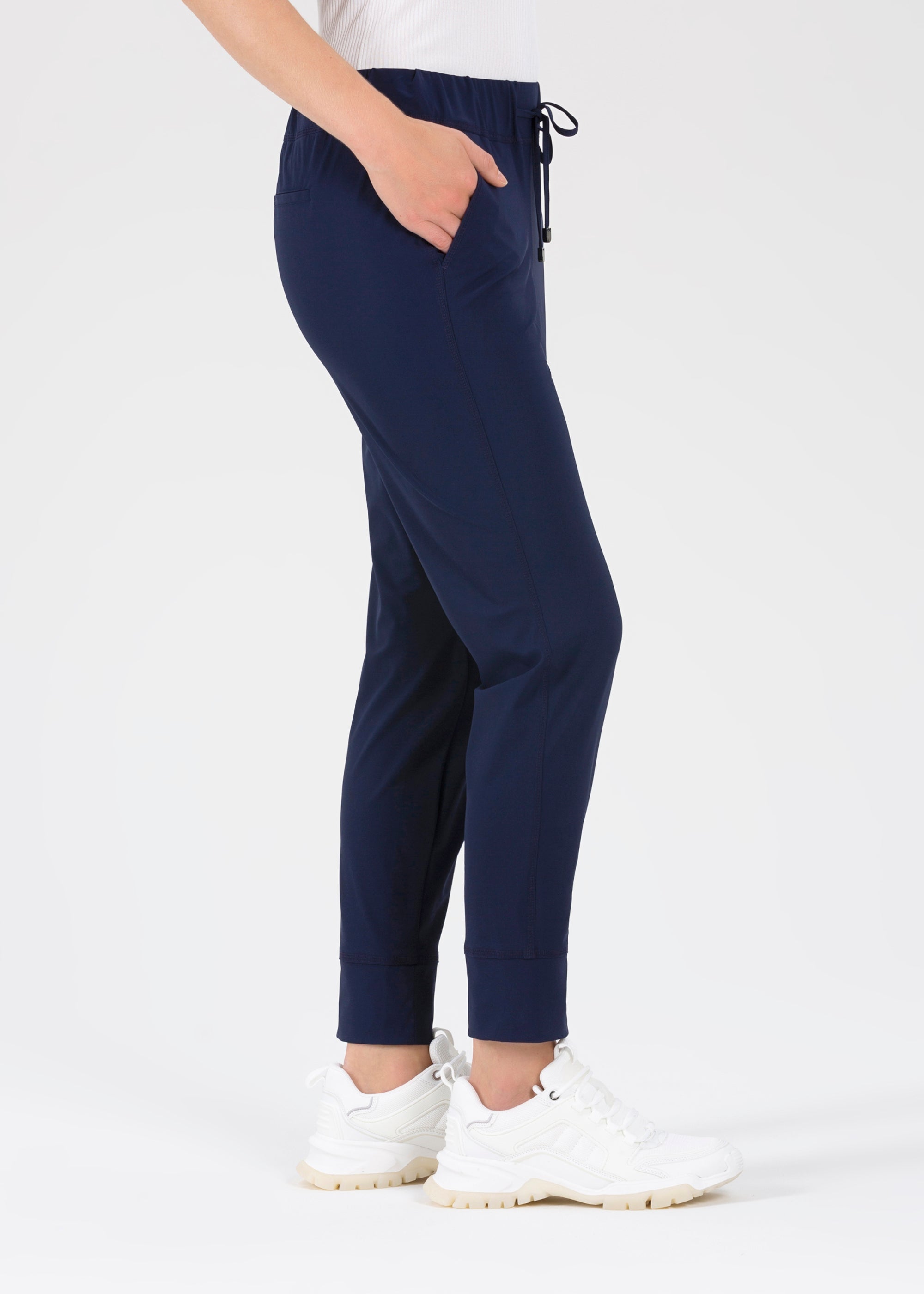 Stehmann Roxana Jogpants marine Jersey Tunnelzug