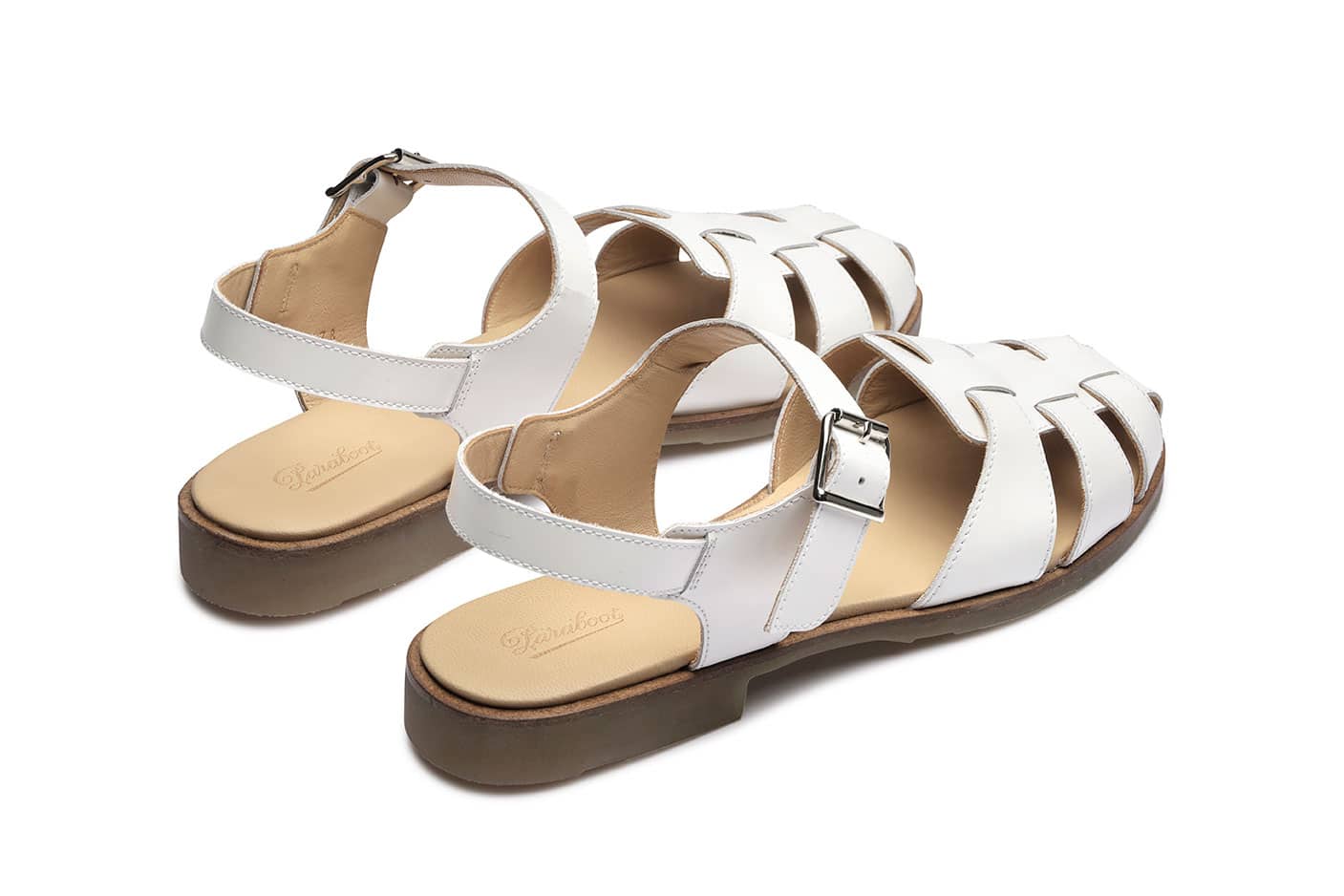 Paraboot Bilbao Sandale Chasse Miel Weiss Leder
