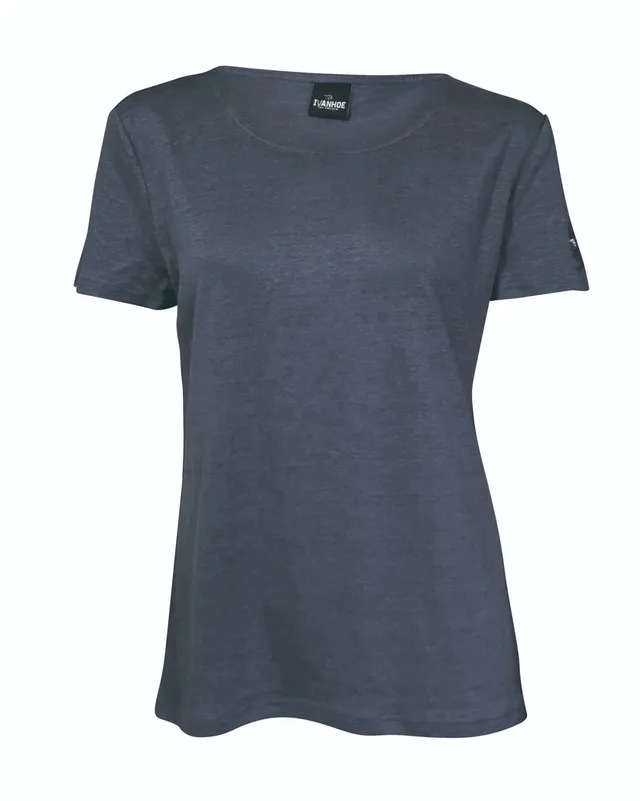 Ivanhoe GY Leila T-Shirt Leinen Damen Steelblue 38 170g