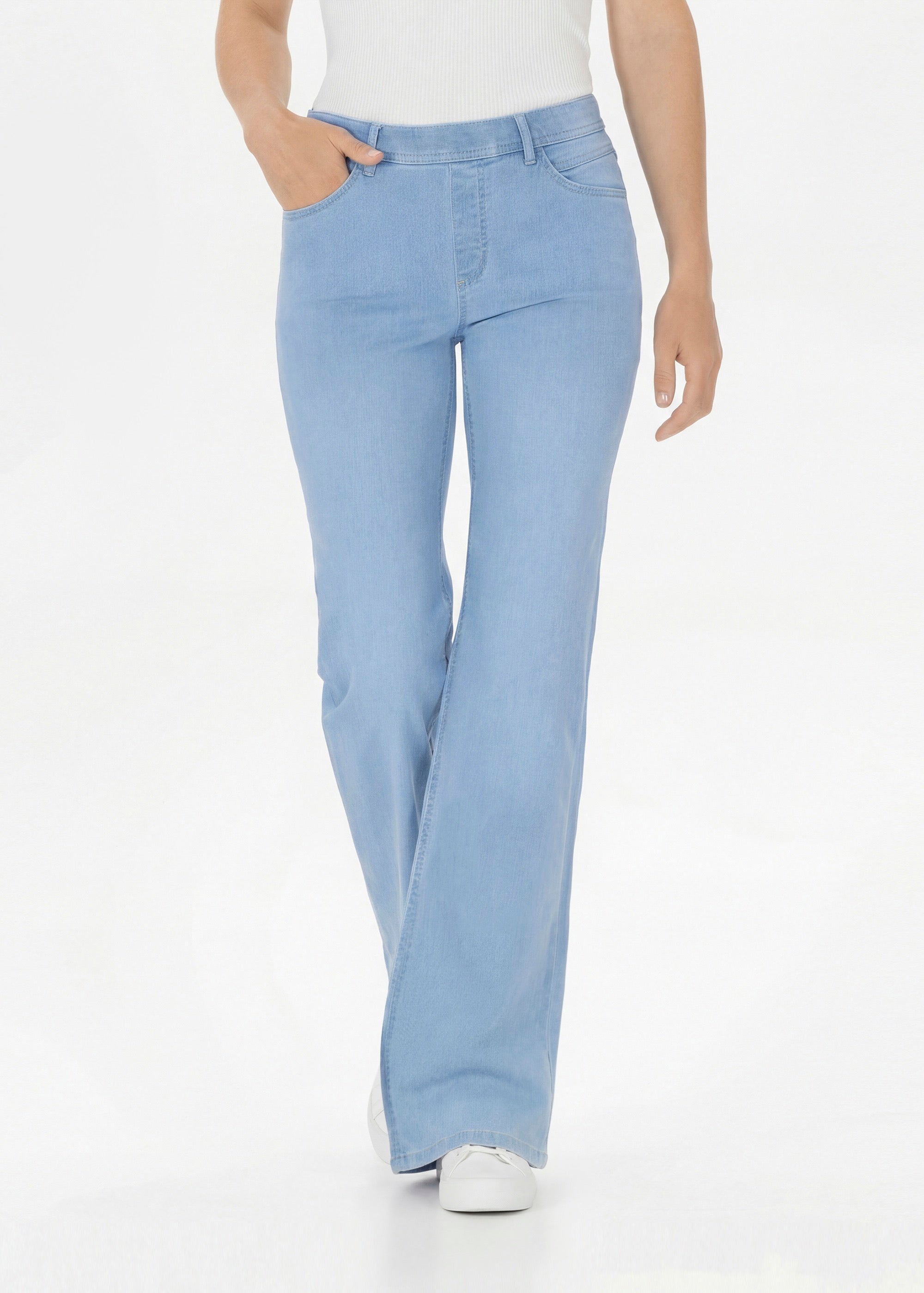 Stehmann Melli Flared Jeans ice blue Powerstretch