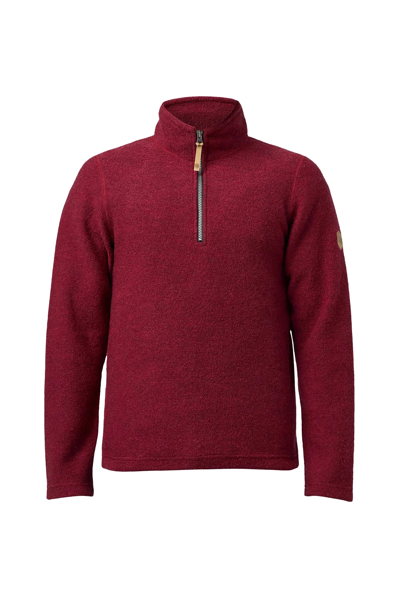 Ivanhoe Brodal Half Zip Wollpullover Deep Red 450g