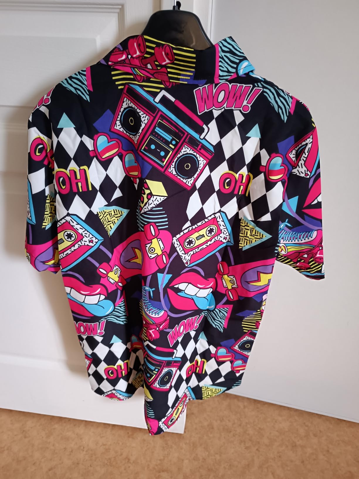 YYDSXK Hawaii Outfit Damen Neon Kurzarm Shirt Sonnenbrille