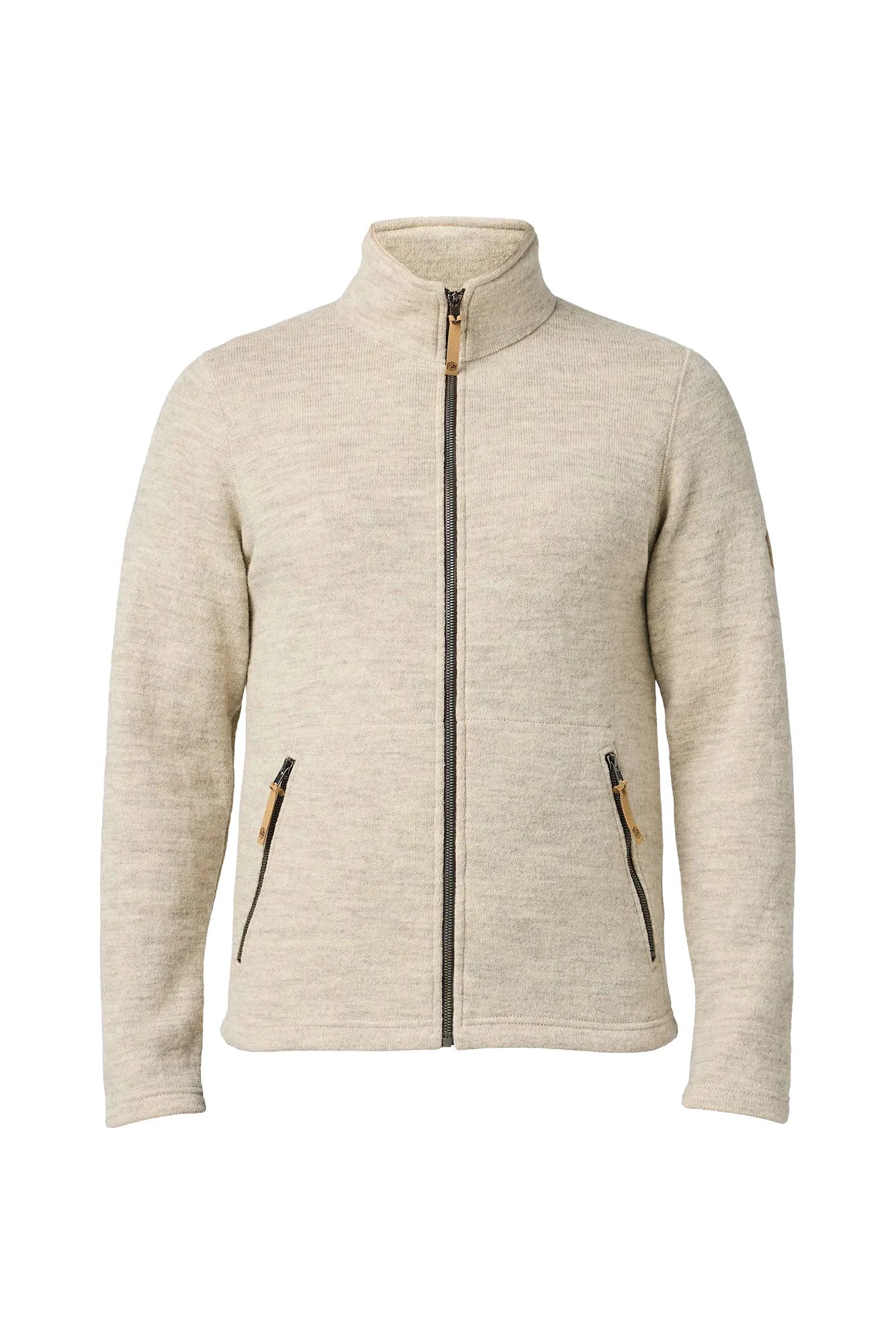 Ivanhoe NLS Sap Full Zip Strickjacke Birch 100% Wolle