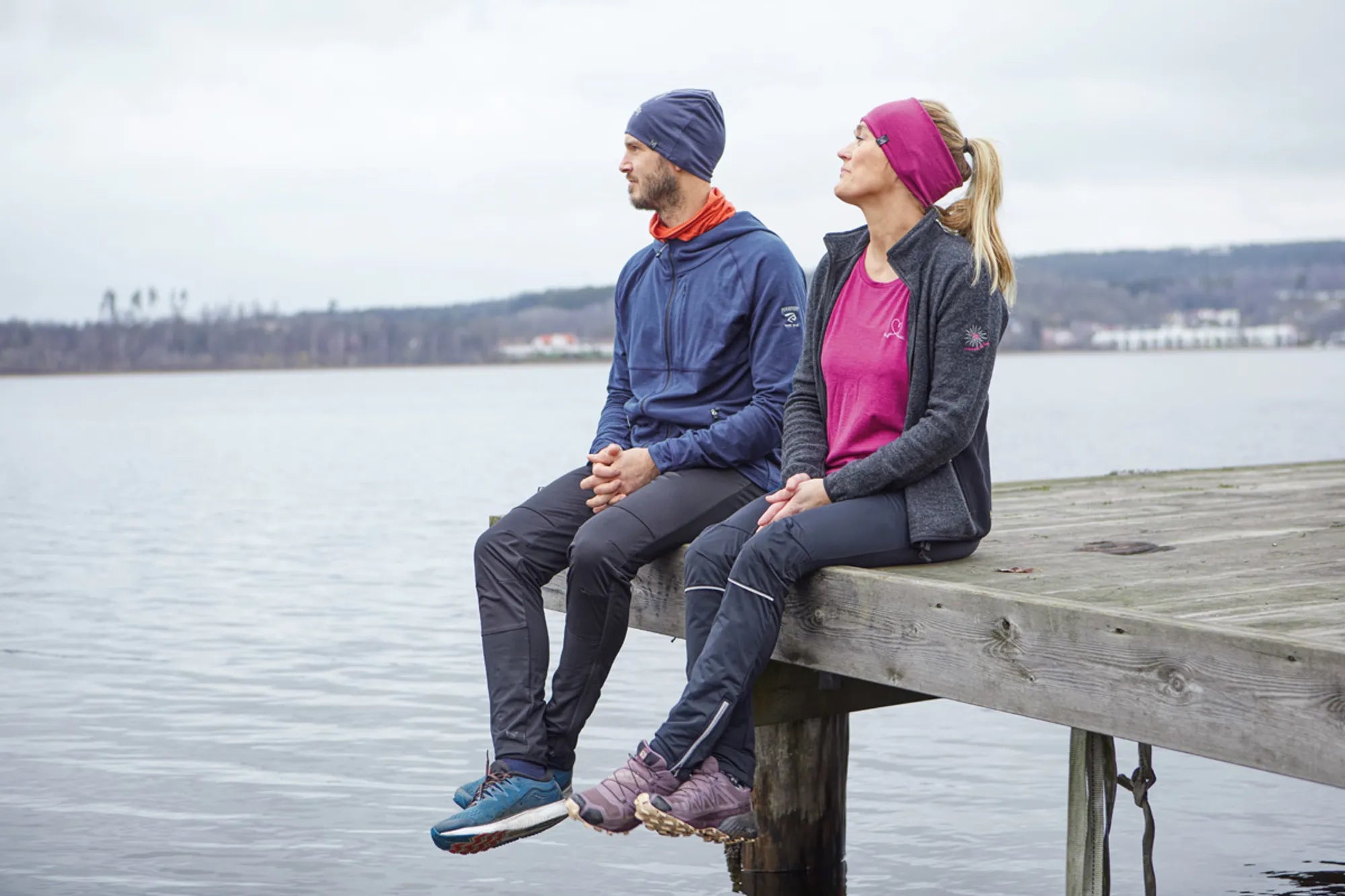 Ivanhoe Underwool Cooper Hood Woll-Hoodie Steelblue 260g