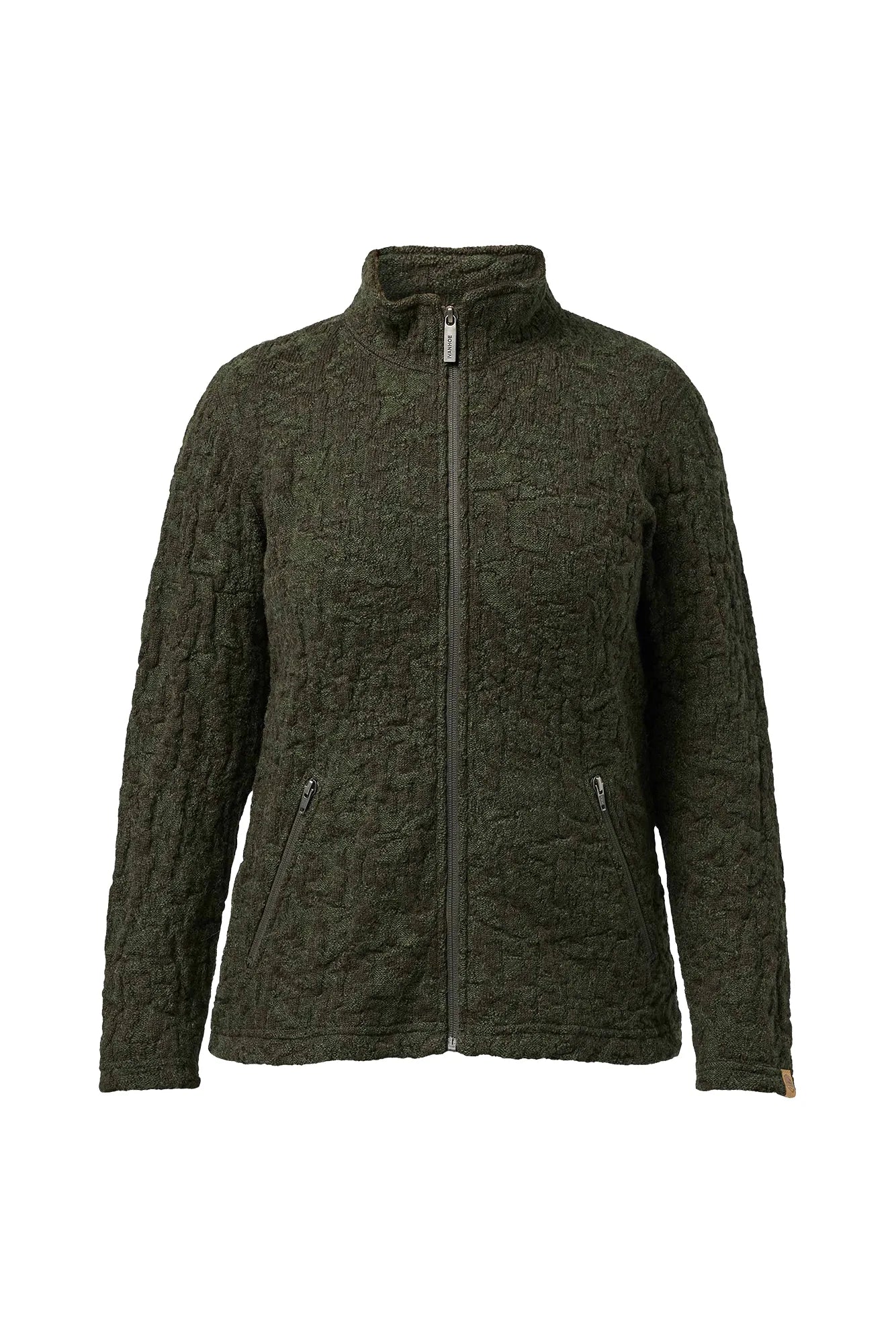 Ivanhoe Tuva Jaquard Strickjacke Loden Green Wolle