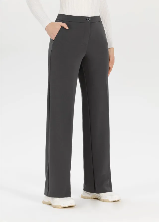 Stehmann Hillda weite Scuba-Crepe-Hose graphit