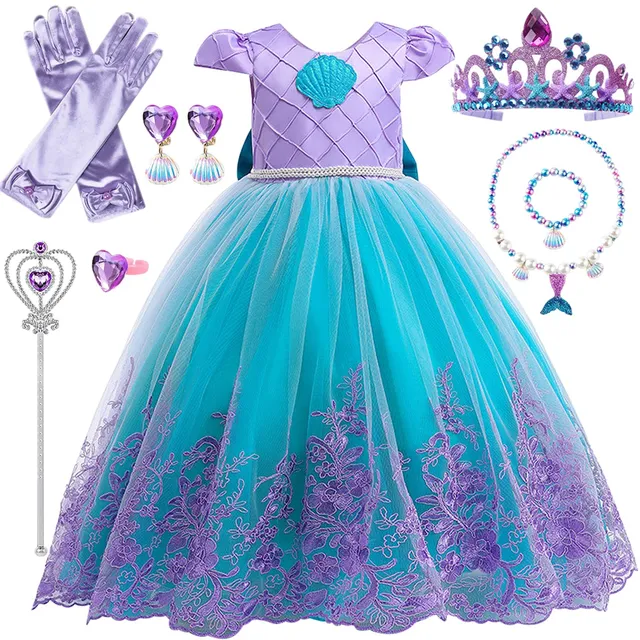 YYDSXK Meerjungfrau Prinzessin Kleid Gröβe 120 Set