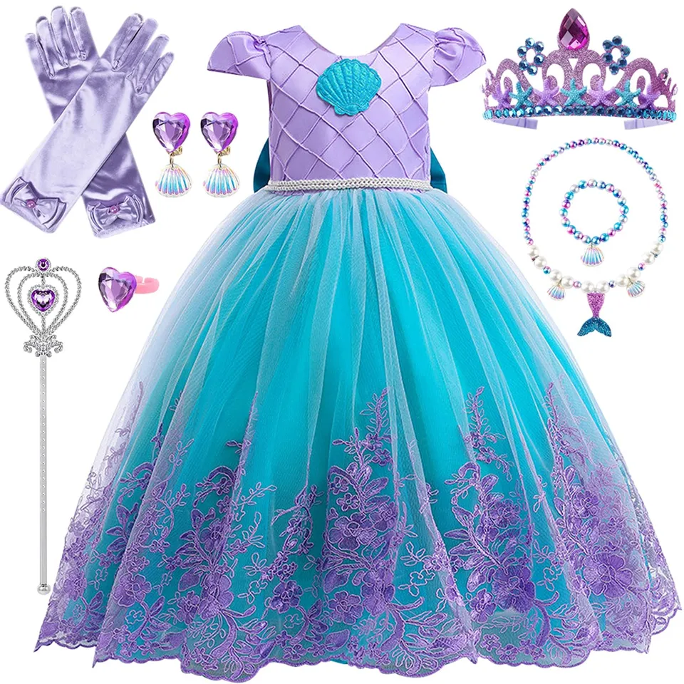 YYDSXK Meerjungfrau Prinzessin Kleid Gröβe 120 Set