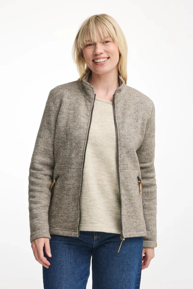 Ivanhoe NLS Twig Full-Zip Wolljacke latte 38
