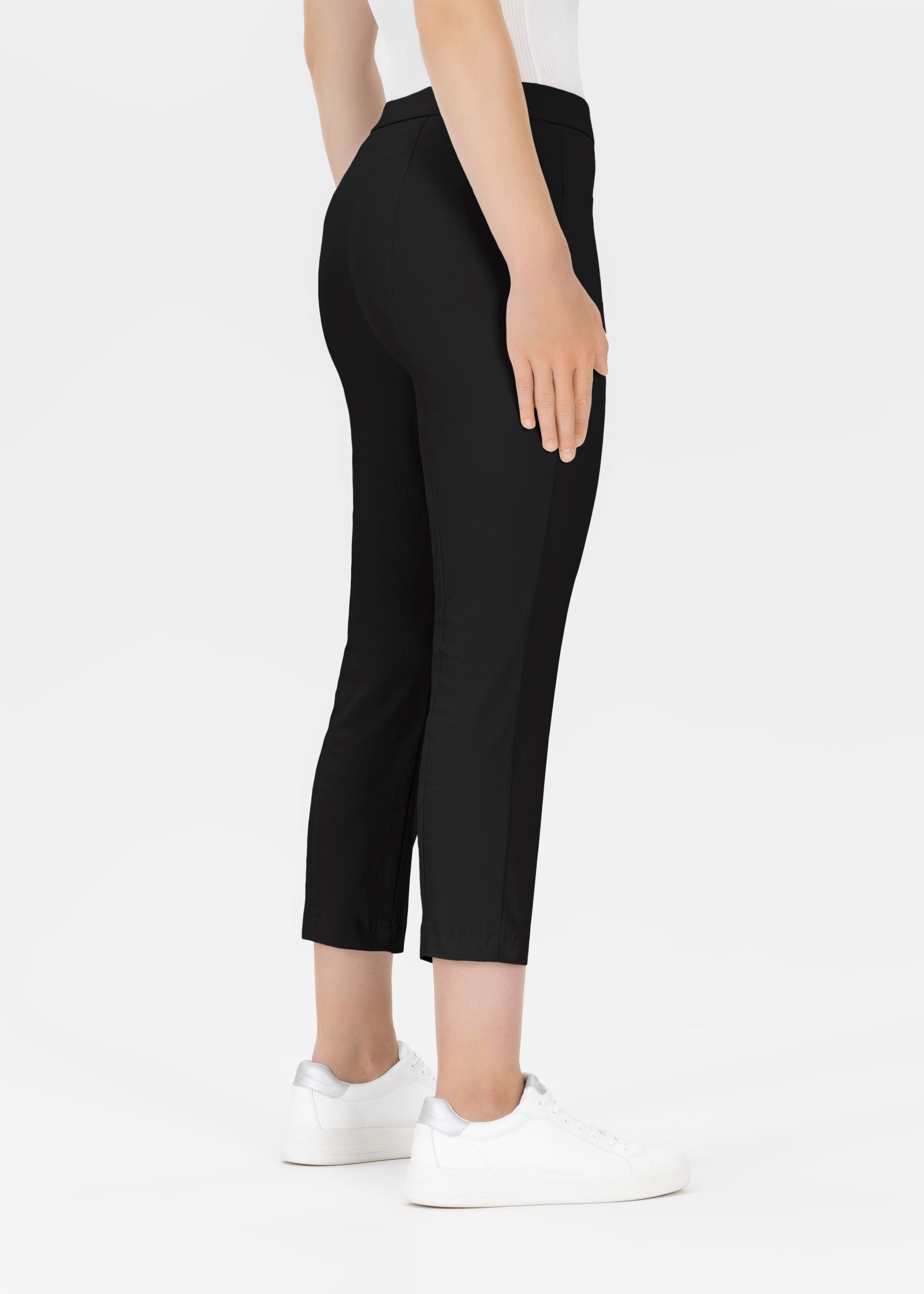Stehmann Loli 6/8 Slim Fit Hose schwarz Stretch