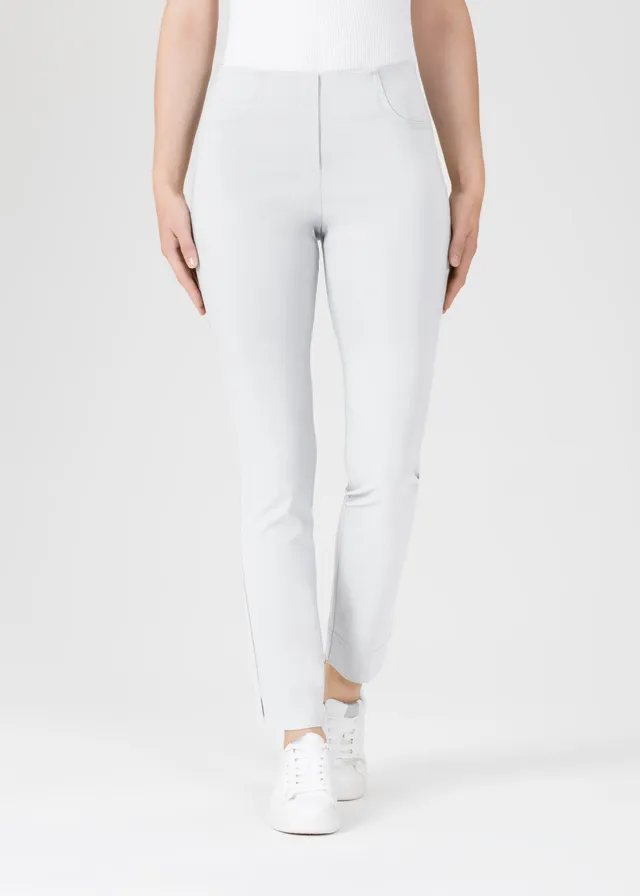 Stehmann Loli Slim Fit Hose weiß Knöchellänge Stretch