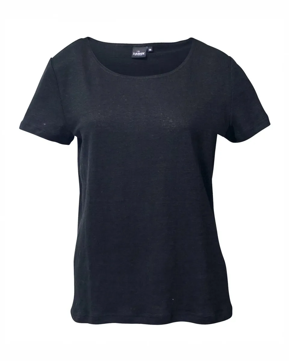 Ivanhoe GY Leila T-Shirt Schwarz 36 100% Leinen