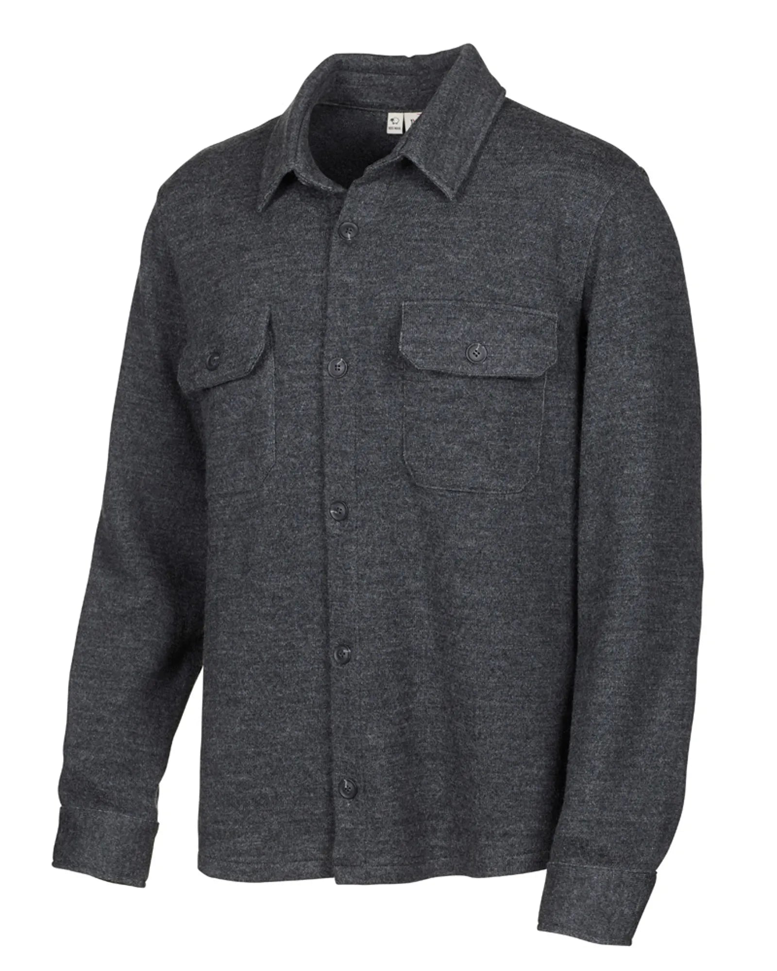 Ivanhoe Grimstorp Overshirt Merinowolle Graphite Marl Herren