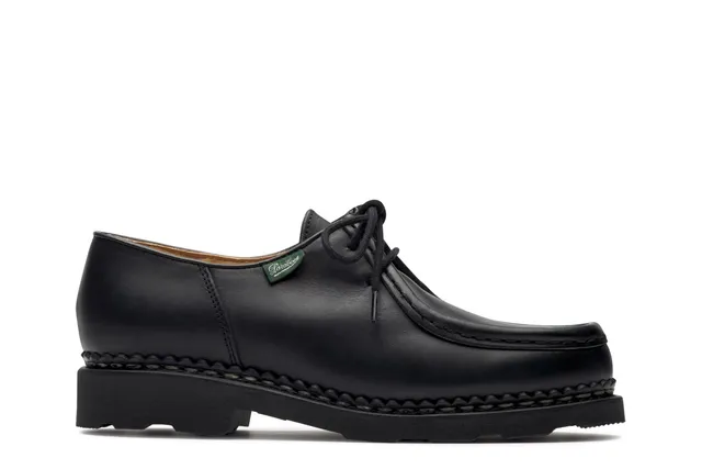 Paraboot Michael Derby Griff II Noire-Lisse Schwarz Glattleder