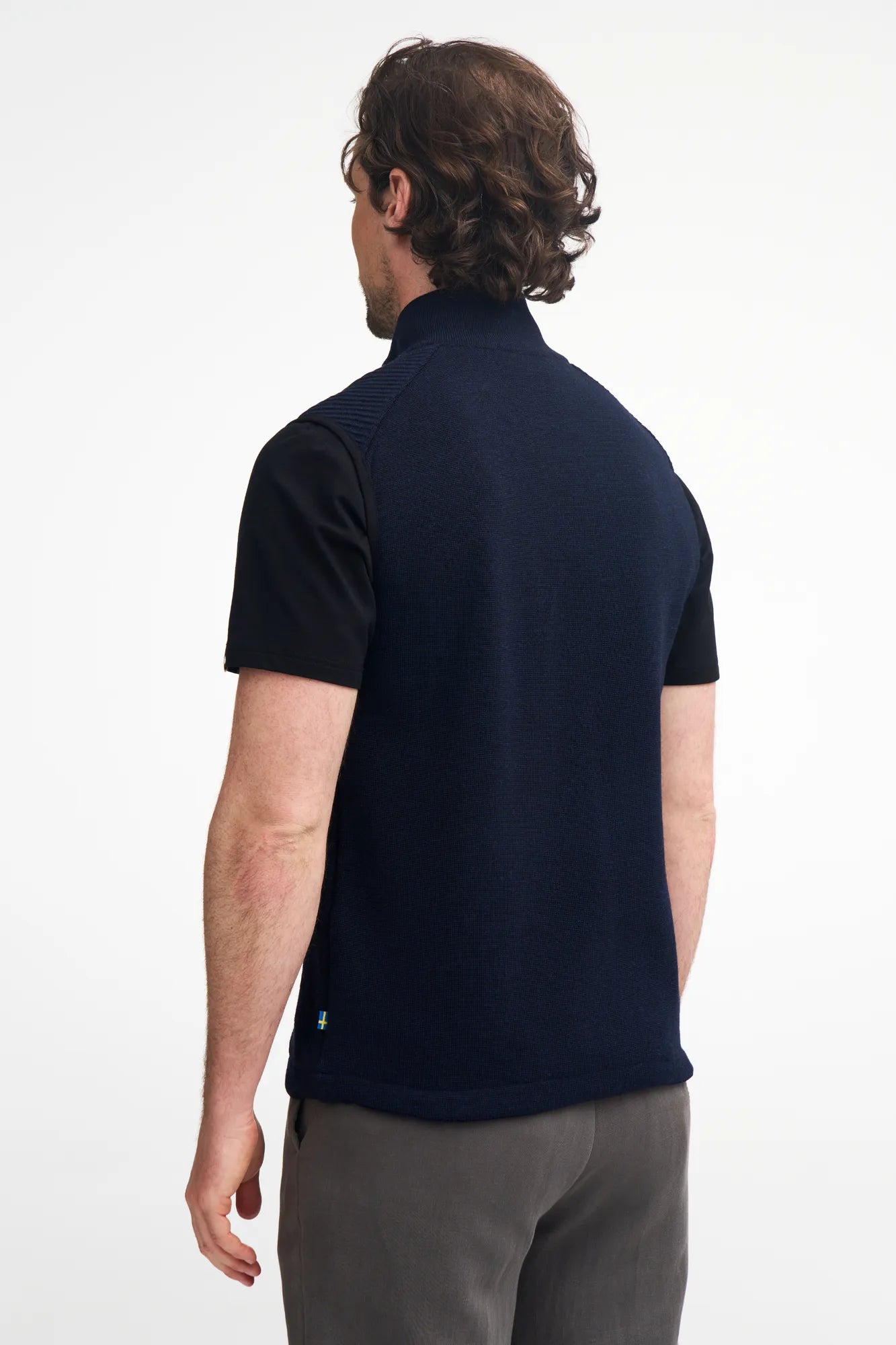 Ivanhoe Ralf Vest Wollweste Herren Black Merino 100%