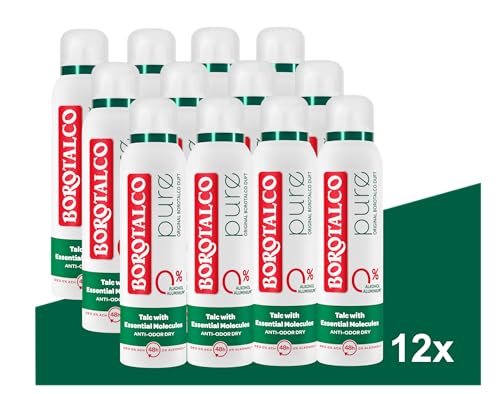 Borotalco Pure Deospray 12x150 ml Original Duft ohne Alu