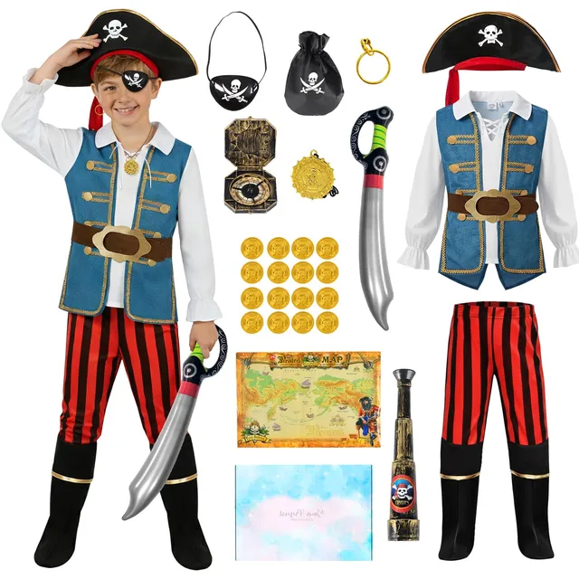 YYDSXK Costumes Piraten Kostüm Kinder Hut Gr. 120