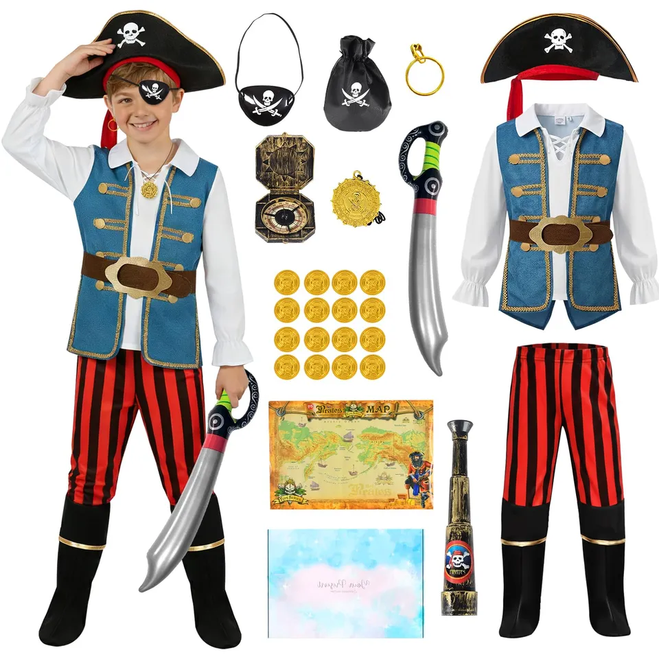 YYDSXK Costumes Piraten Kostüm Kinder Hut Gr. 120