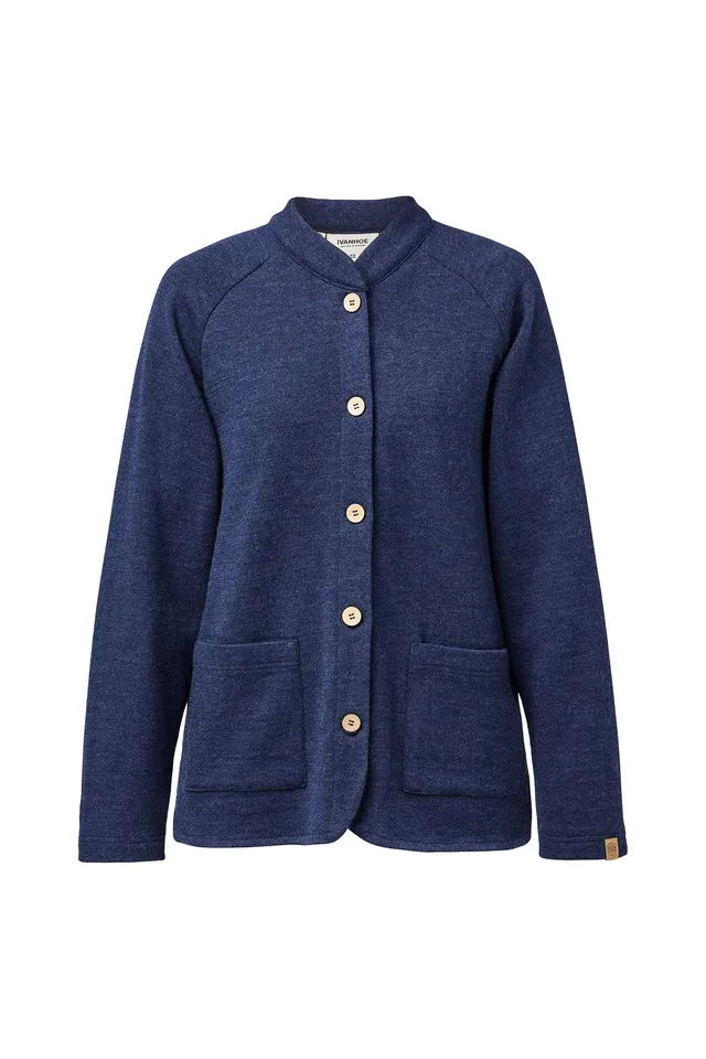 Ivanhoe Sibbarp Overshirt Strickjacke Damen Merino Navy