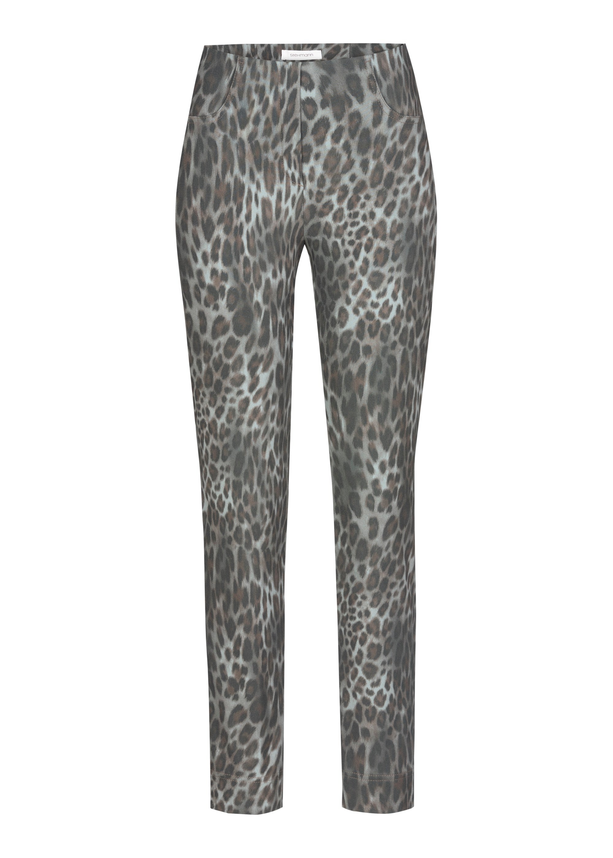 Stehmann Loli Slim Fit Hose Leo-Optik graphit