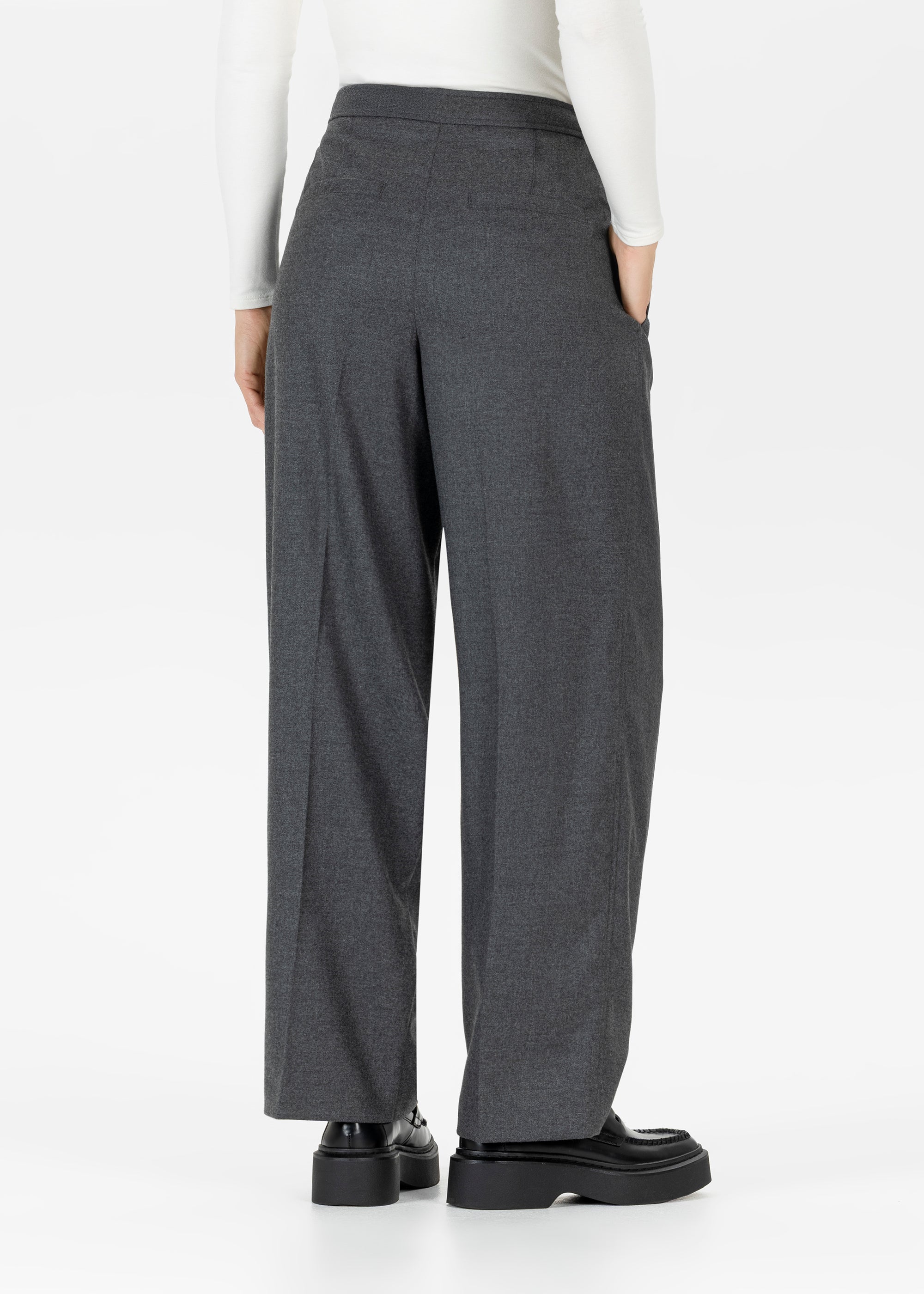 Stehmann Fancie Anzughose Damen Anthrazit Melange Straight Fit