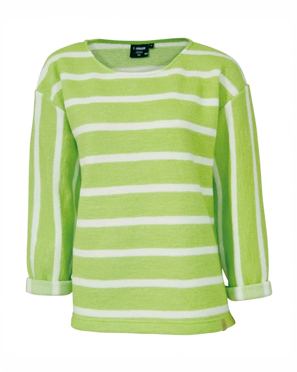 Ivanhoe GY Bystad Pullover Lime 60% Wolle gestreift