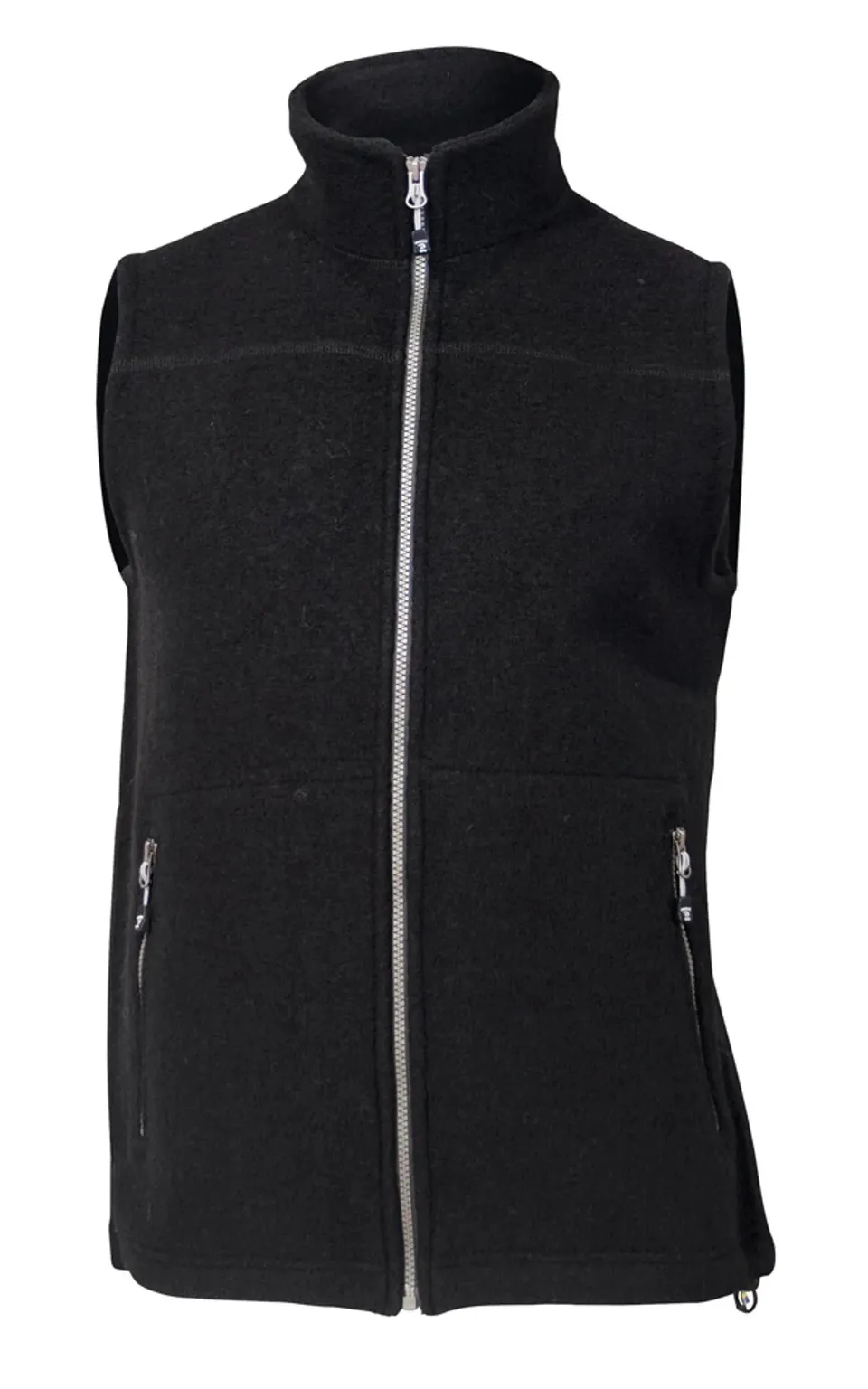 Ivanhoe Västar Dante Vest Wollweste Black Reissverschluss