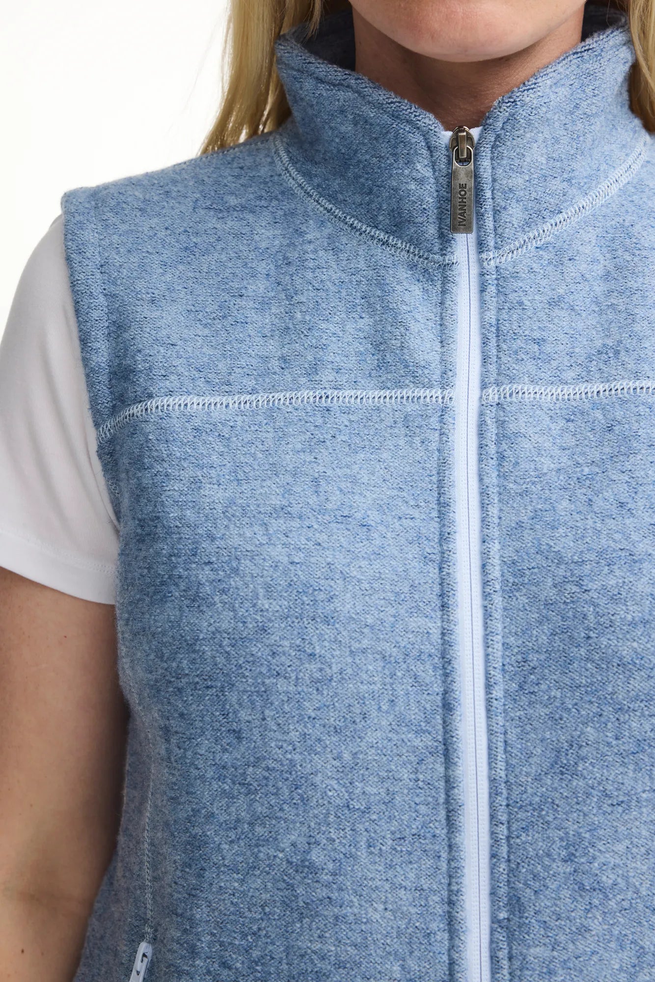 Ivanhoe Beata Weste Filzwolle Faded Denim 36 450g